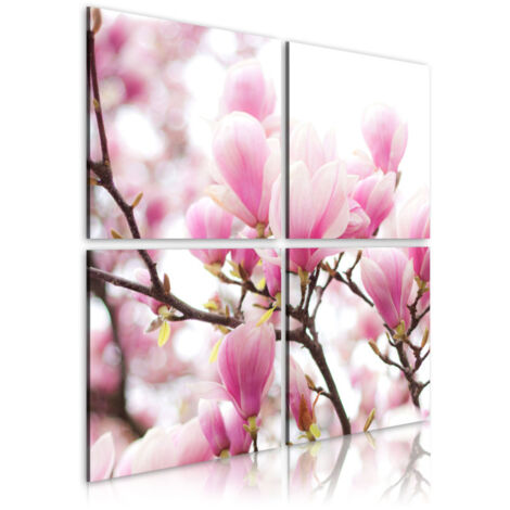 Tableau Imprimé "Magnolia Fleurissante" 40 x 40 cm (1/2)