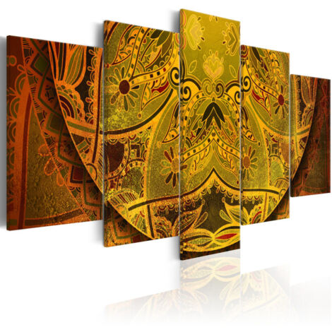 Tableau Imprimé "Mandala : Force D'or" 100 x 200 cm (1/2)