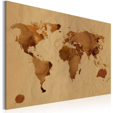 Tableau Imprimé "Le Monde Peint avec du Café" 40 x 60 cm (1/2)