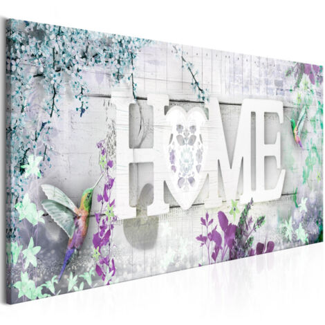 Tableau Imprimé "Home & Hummingbirds Green Narrow" 40 x 120 cm (1/2)