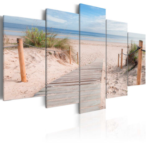 Tableau Imprimé "Matinée sur la Plage" 100 x 200 cm (1/2)