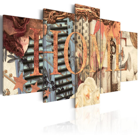 Tableau Imprimé "Home Retro" 50 x 100 cm (1/2)