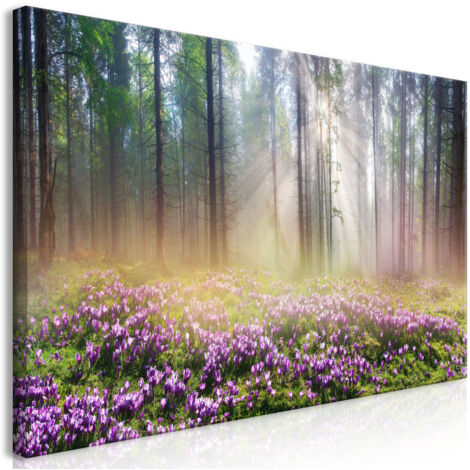 Tableau Imprimé "Purple Meadow Wide" 60 x 120 cm (1/2)