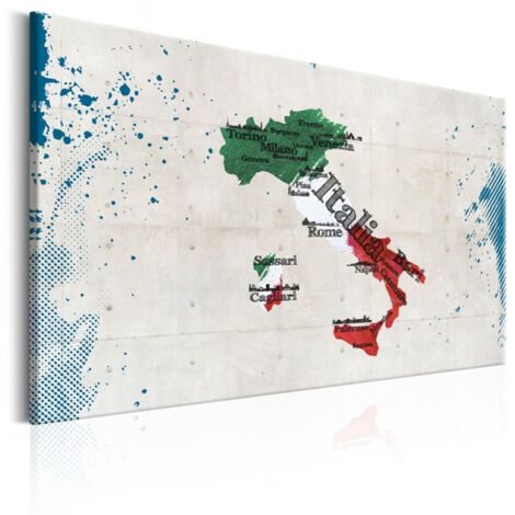 Tableau Imprimé "Map : Italy" 60 x 90 cm (1/2)