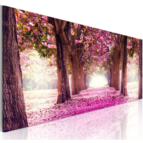 Tableau Imprimé "Jardin de Fuchia" 45 x 135 cm (1/2)