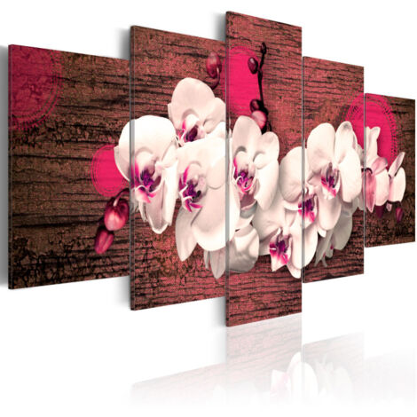 Tableau Imprimé "Joie & Orchidée" 50 x 100 cm (1/2)