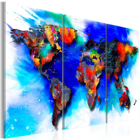 Tableau Imprimé "Rainbow Map" 60 x 90 cm (1/2)