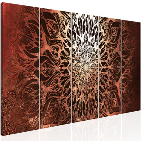 Tableau Imprimé 5 Panneaux "Hypnosis Orange Narrow" 80 x 200 cm (1/2)