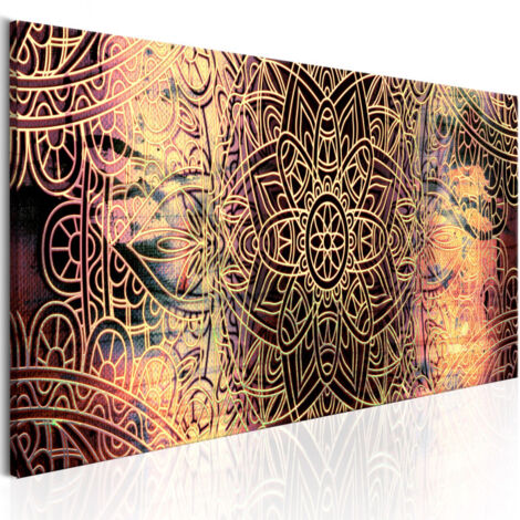 Tableau Imprimé "Mandala : Sunny Poetry" 40 x 120 cm (1/2)