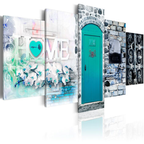 Tableau Imprimé "Retro Home" 50 x 100 cm (1/2)