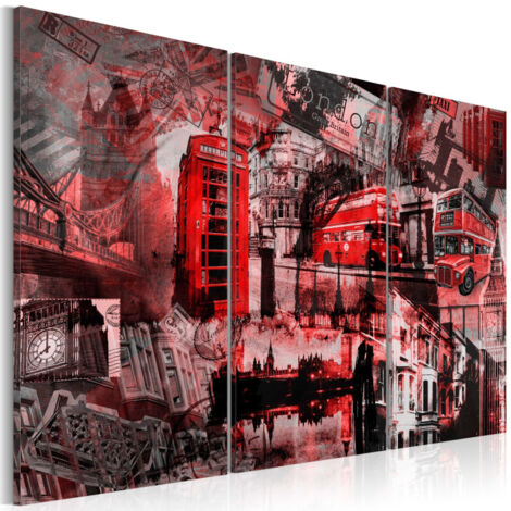 Tableau Imprimé "Londres Rouges" 60 x 90 cm (1/2)