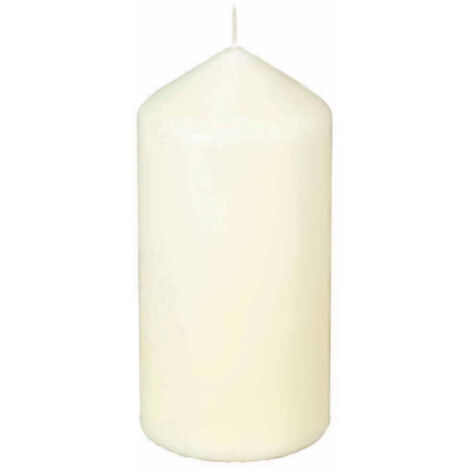 Bougie Cylindrique Déco "Hugo" 14cm Ivoire (1/3)