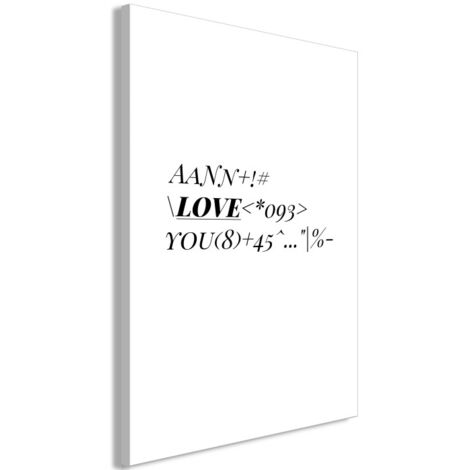Tableau Imprimé "Love Code" 60 x 90 cm (1/2)