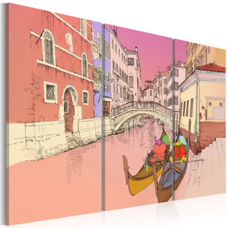 Tableau Imprimé "Romantic Gondolas" 60 x 90 cm (1/2)