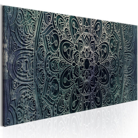 Tableau Imprimé "Mandala : Malachite Calm" 50 x 150 cm (1/2)