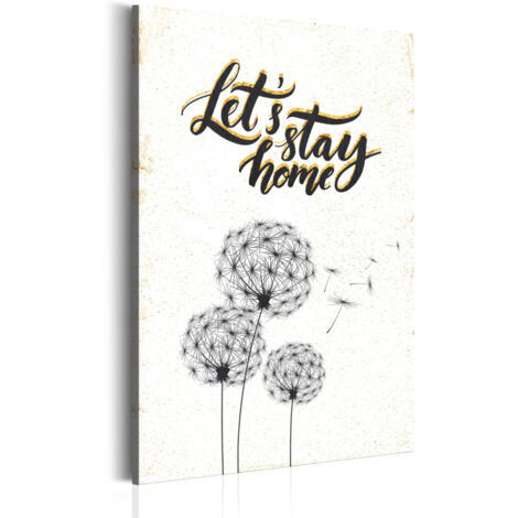 Tableau Imprimé "Ma Maison : Let's Stay Home" 40 x 60 cm (1/2)