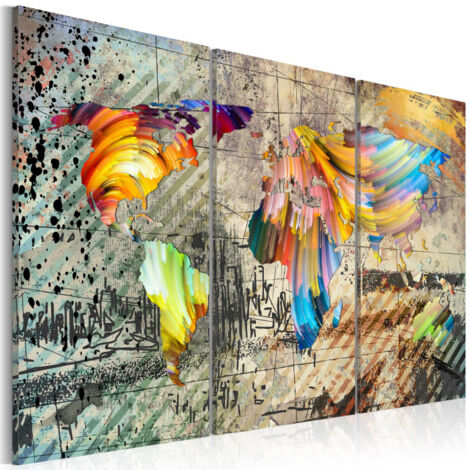 Tableau Imprimé "Monde Plein de Couleurs" 40 x 60 cm (1/2)