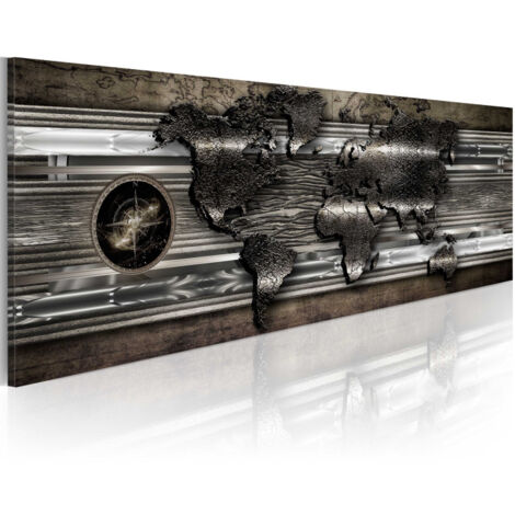 Tableau Imprimé "Metalic Map" 40 x 120 cm (1/2)