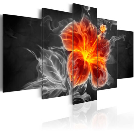 Tableau Imprimé "Smoky Flower" 100 x 200 cm (1/2)