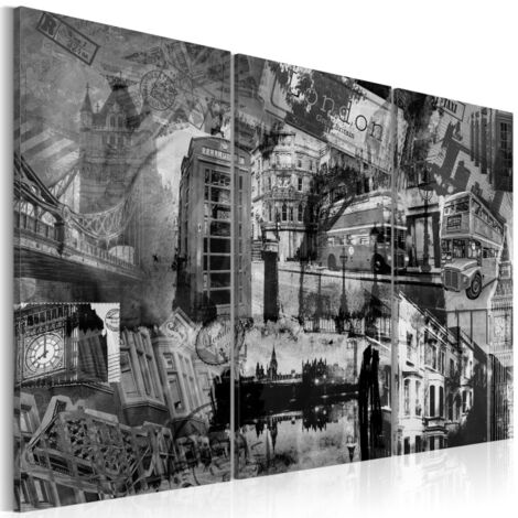 Tableau Imprimé 3 Panneaux "L'essence de Londres" 80 x 120 cm (1/2)