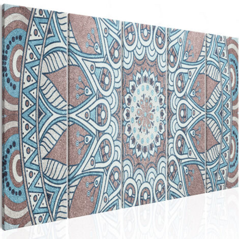 Tableau Imprimé 5 Panneaux "Oriental Circle Narrow" 90 x 225 cm (1/2)