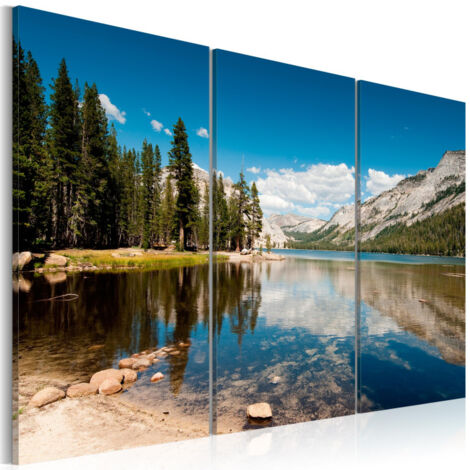 Tableau Imprimé "Montagnes & Lac Cristallin" 40 x 60 cm (1/2)