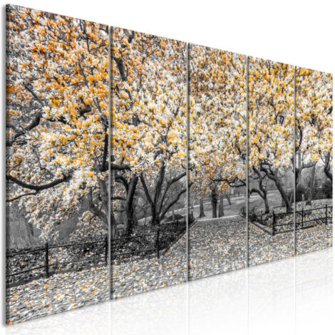 Tableau 5 Panneaux "Magnolia Park Narrow Orange" 80 x 200 cm (1/2)