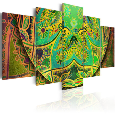 Tableau Imprimé "Mandala : Green Energy" 50 x 100 cm (1/2)