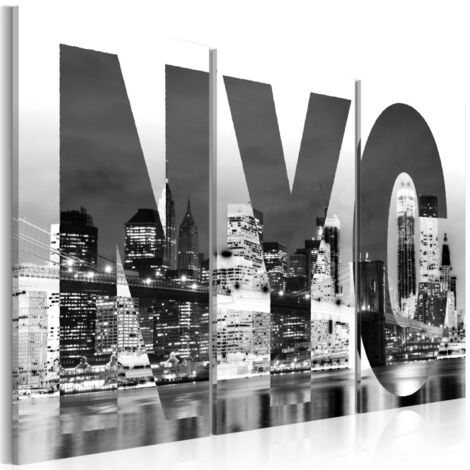 Tableau Imprimé "New York Noir & Blanc" 40 x 60 cm (1/2)