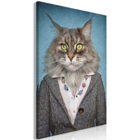 Tableau Imprimé "Mrs. Cat" 60 x 90 cm (1/2)