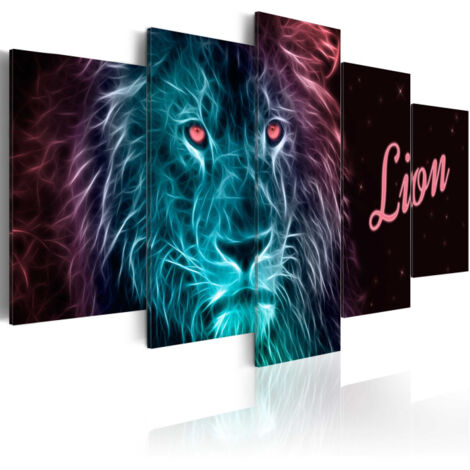 Tableau Imprimé "Neon King" 100 x 200 cm (1/2)