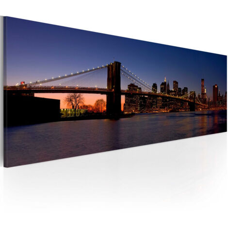 Tableau Imprimé "Pont de Brooklyn Panorama" 40 x 120 cm (1/2)