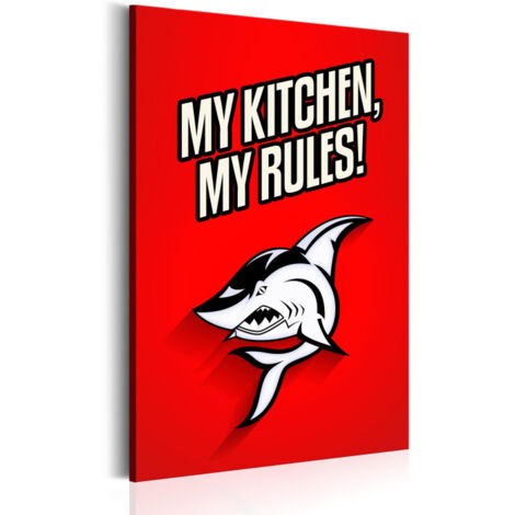 Tableau Imprimé "My Kitchen, My Rules" 80 x 120 cm (1/2)
