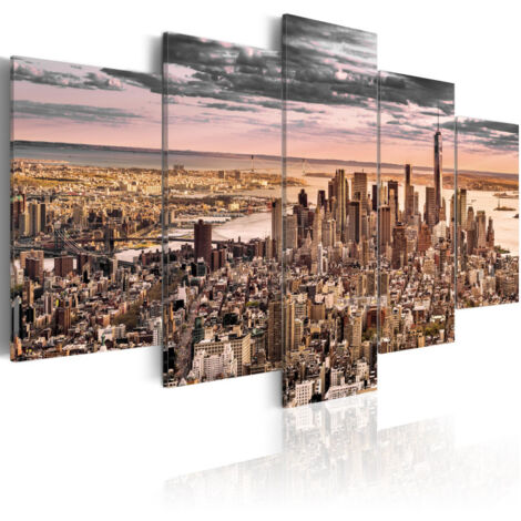 Tableau Imprimé "New York City : Morning Sky" 50 x 100 cm (1/2)