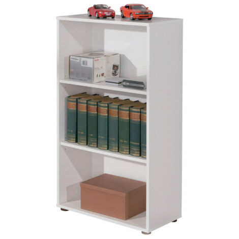 Étagère 3 Niveaux "Delnice" 110cm Blanc (1/4)