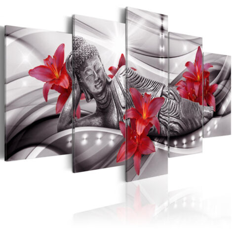 Tableau Imprimé "Relaxing Buddha" 50 x 100 cm (1/2)
