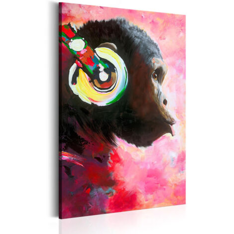 Tableau Imprimé "Monkey Music" 60 x 90 cm (1/2)