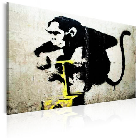 Tableau Imprimé "Monkey Detonator - Banksy" 80 x 120 cm (1/2)