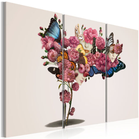 Tableau Imprimé "Papillons, Fleurs & Carnaval" 60 x 90 cm (1/2)