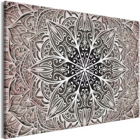 Tableau Imprimé "Oriental Flowers Narrow Pink" 60 x 90 cm (1/2)