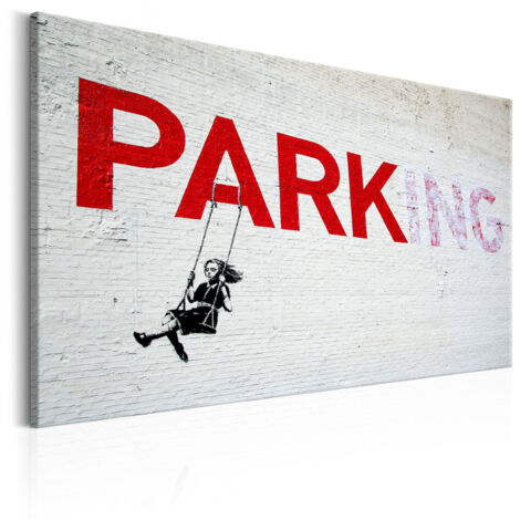 Tableau Imprimé "Parking Girl Swing - Banksy" 40 x 60 cm (1/2)