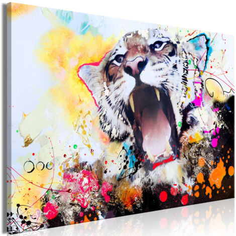 Tableau Imprimé "Tiger's Roar Wide" 60 x 90 cm (1/2)