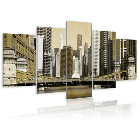 Tableau Imprimé "New York Vintage" 50 x 100 cm (1/2)