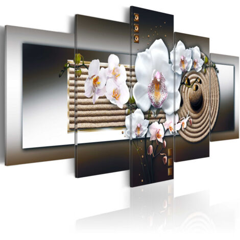 Tableau Imprimé "Orchid & Zen Garden Brown" 100 x 200 cm (1/2)
