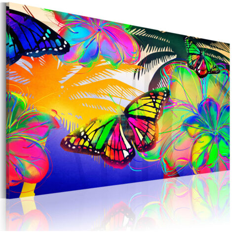 Tableau Imprimé "Papillons Exotiques" 60 x 90 cm (1/2)