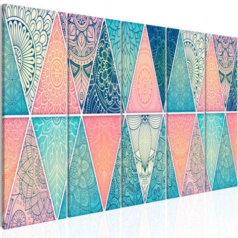 Tableau 5 Panneaux "Oriental Triangles Narrow" 90 x 225 cm (1/2)