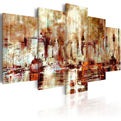 Tableau Imprimé "Ville des Ombres" 50 x 100 cm (1/2)