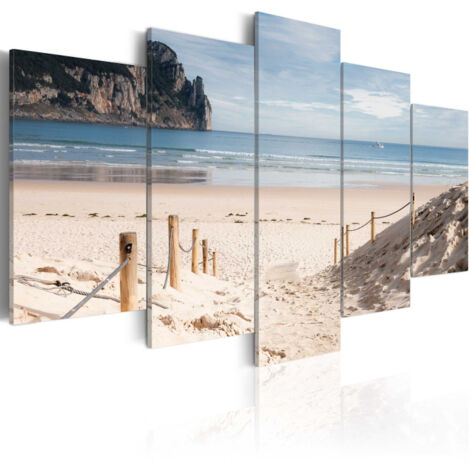 Tableau Imprimé "Promenade au Bord de la Mer" 50 x 100 cm (1/2)