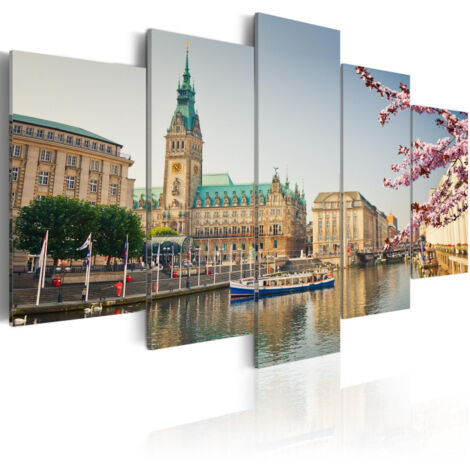 Tableau Imprimé "Spring in Hamburg" 100 x 200 cm (1/2)