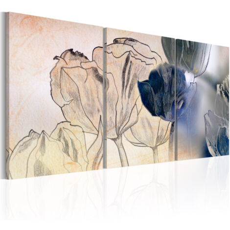 Tableau Imprimé "Sketch of Tulips" 60 x 120 cm (1/2)